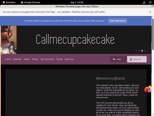 Callmecupcakeyan.modelcentro.com Free Trial Deal