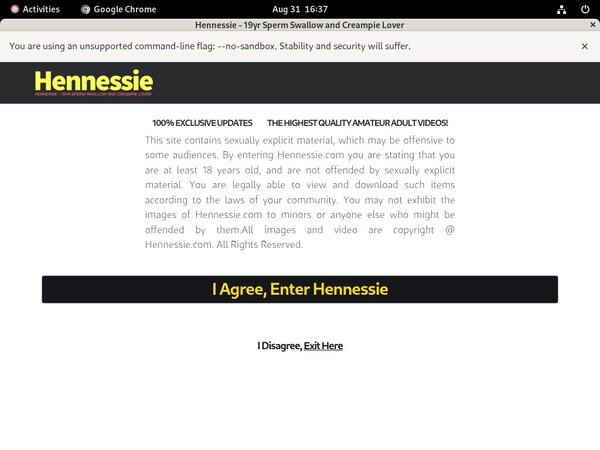 Hennessie.com Passworter
