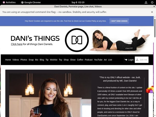 Login Dani Daniels For Free