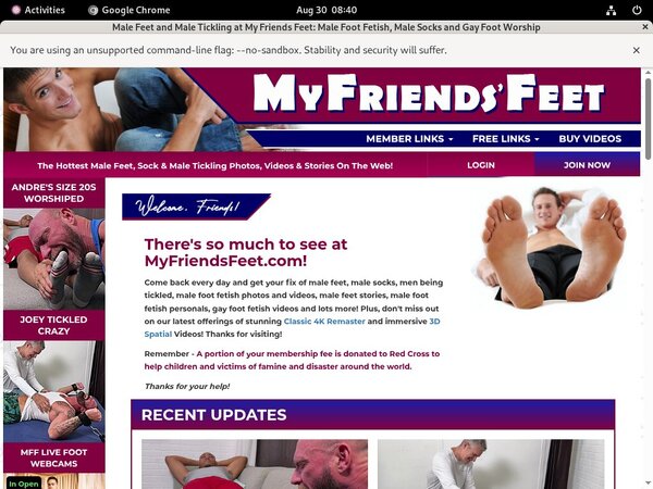 Myfriendsfeet Login Information